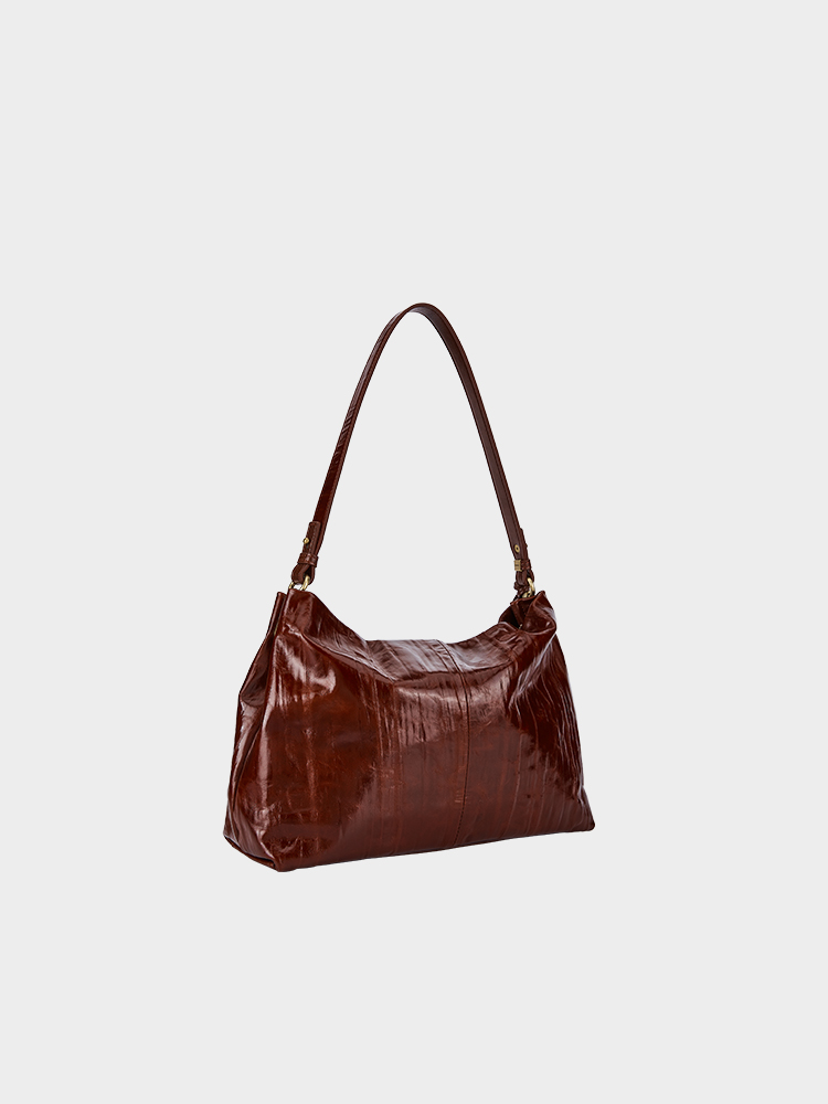 Oil wax single-shoulder bag
