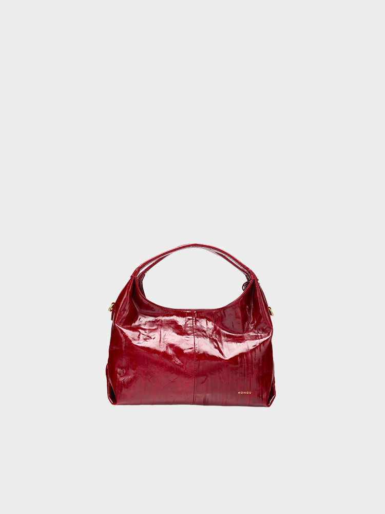 Oil wax leather single-shoulder bag