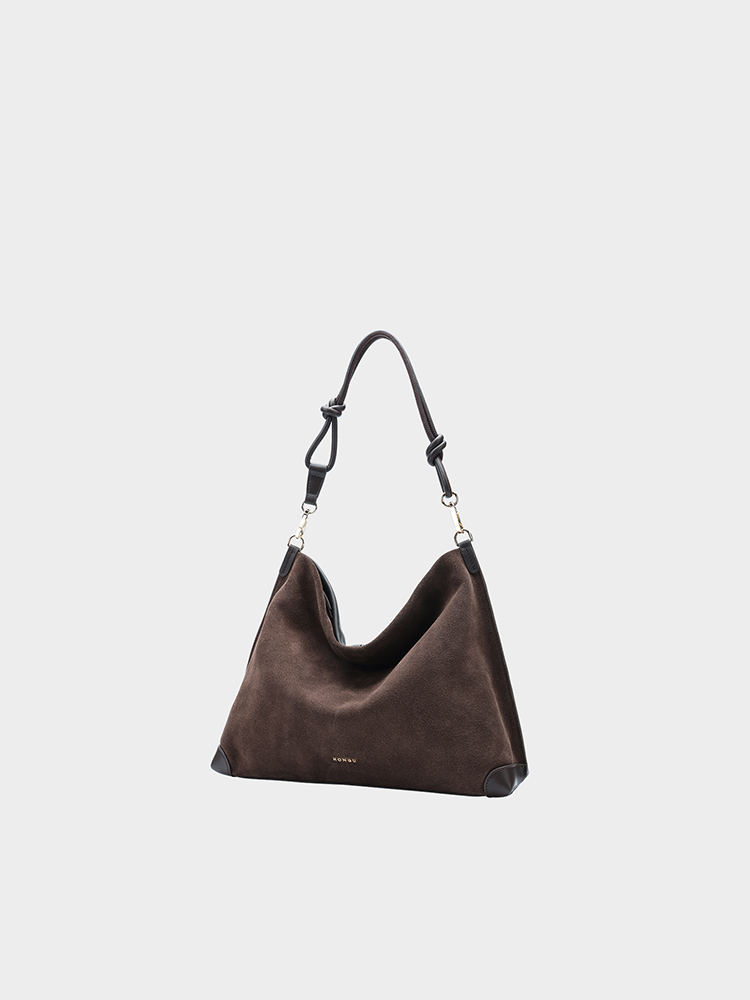 Textured hobo bag