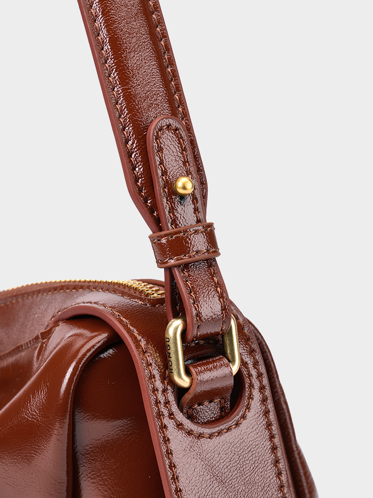 Vegetable-Tanned Leather Crossbody Bag