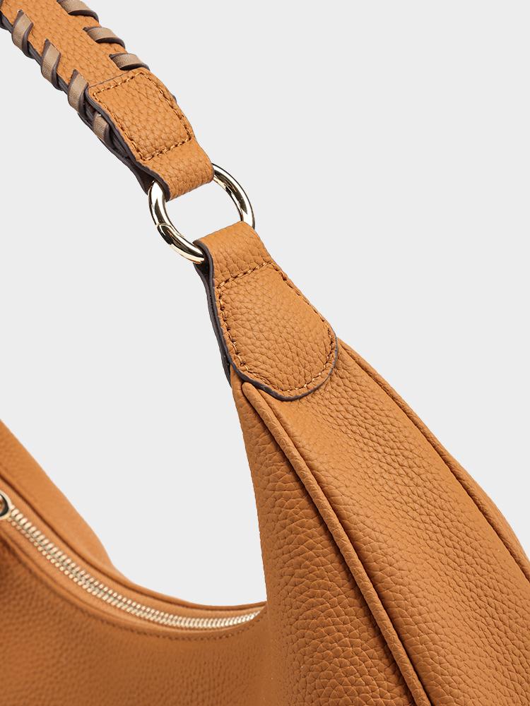 Woven Strap Crescent Bag