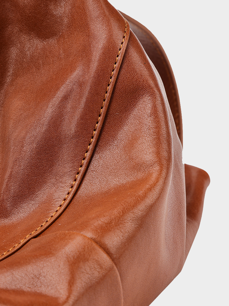 Vegetable-Tanned Hobo Bag