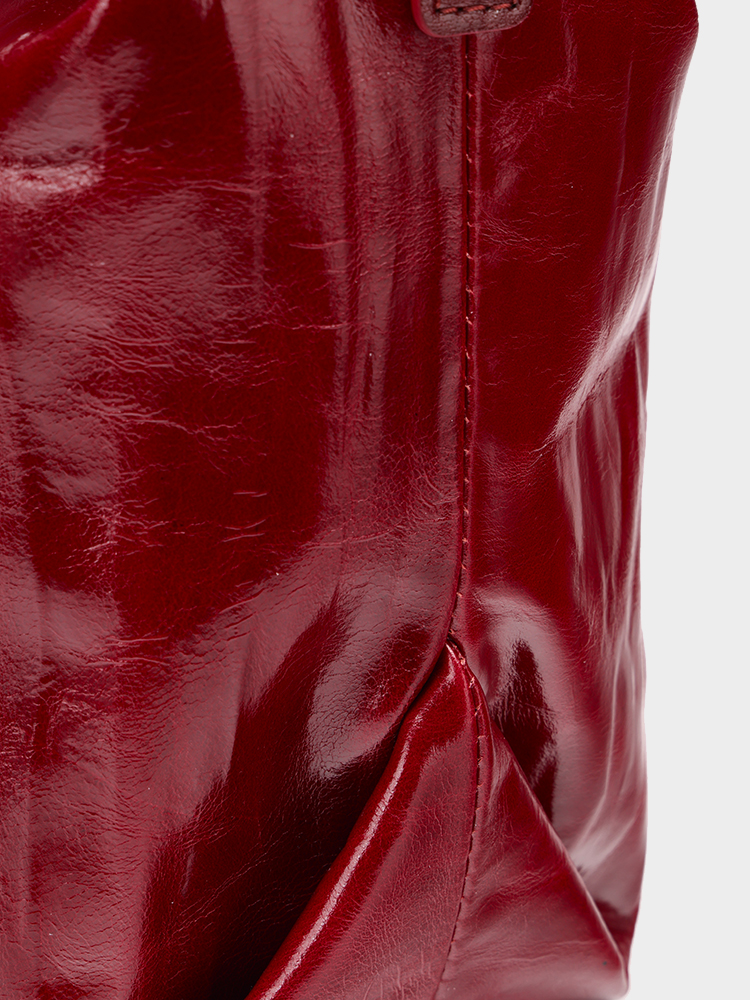 Oil wax leather single-shoulder bag