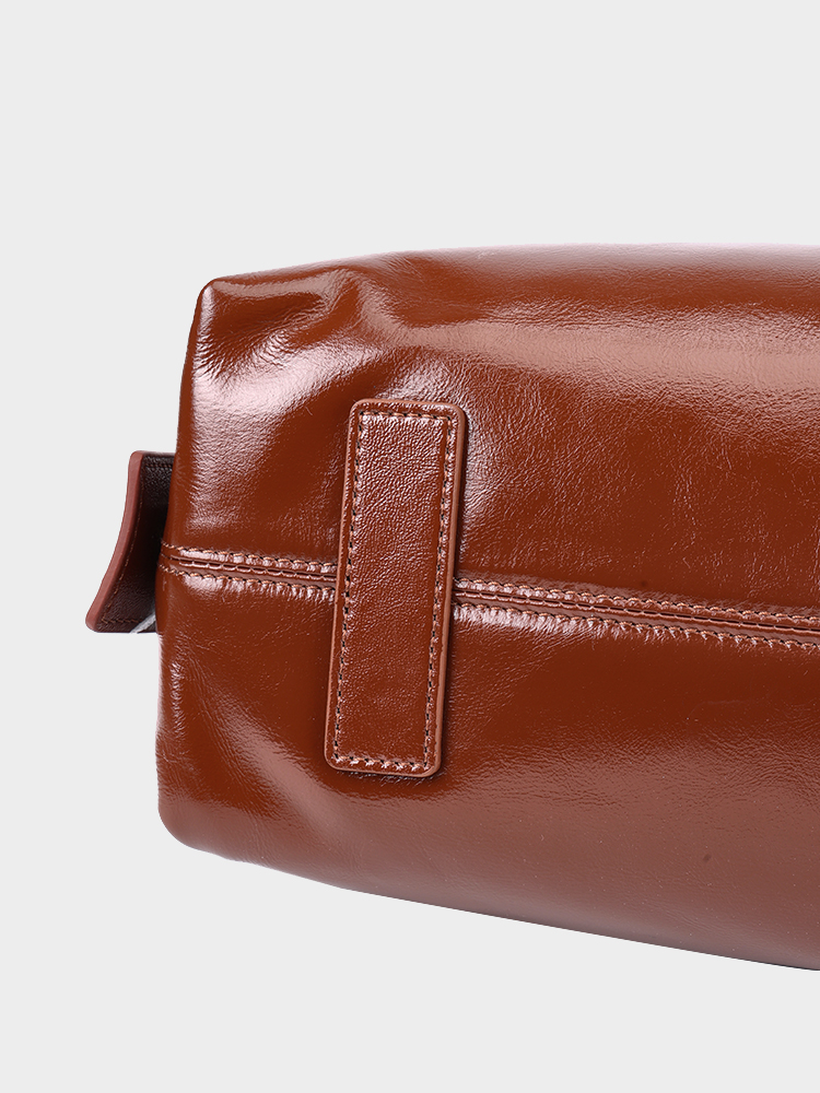 Vegetable-Tanned Leather Crossbody Bag