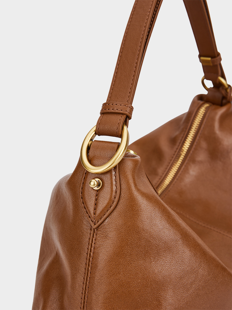 Leather Half-Moon Bag
