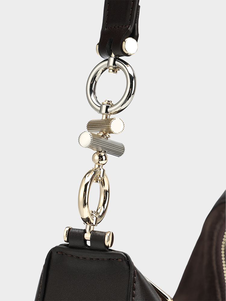 Faux Suede Crossbody Bag