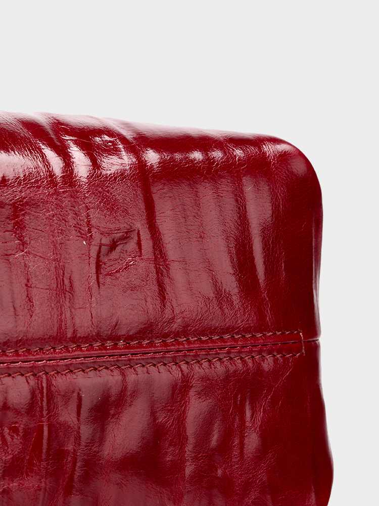 Oil wax leather single-shoulder bag