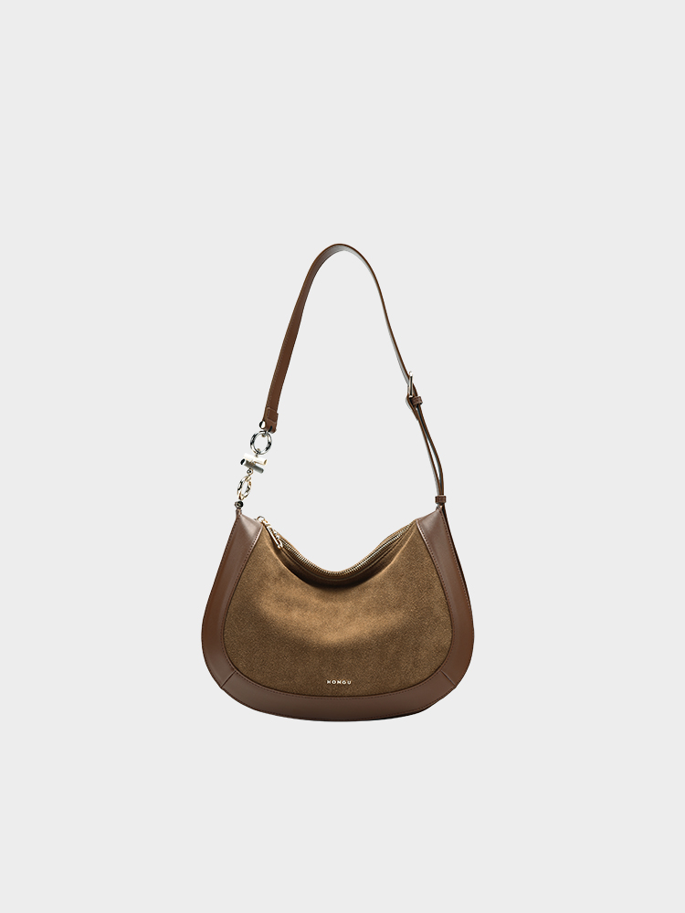 Faux Suede Crossbody Bag