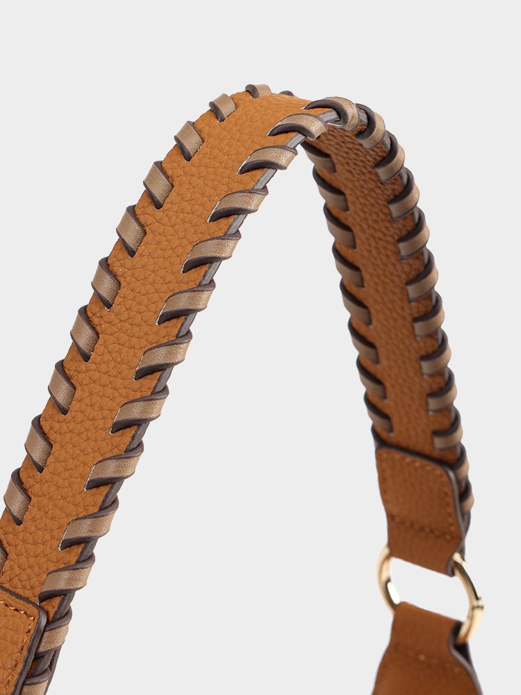 Woven Strap Crescent Bag
