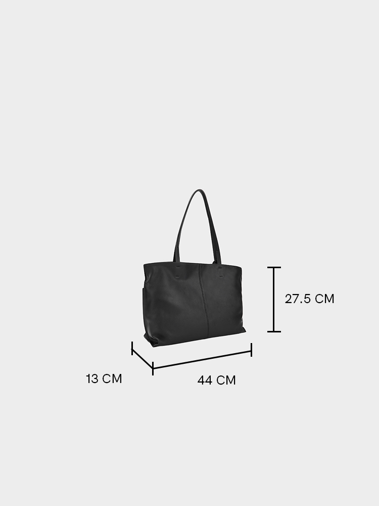 Braided Tassel Large Leather Tote