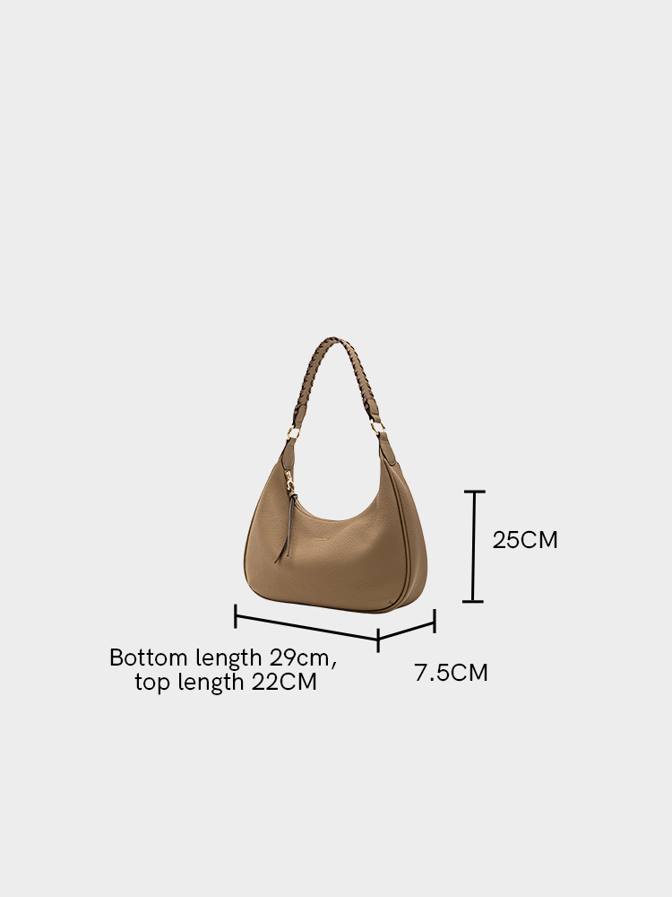 Woven Strap Crescent Bag