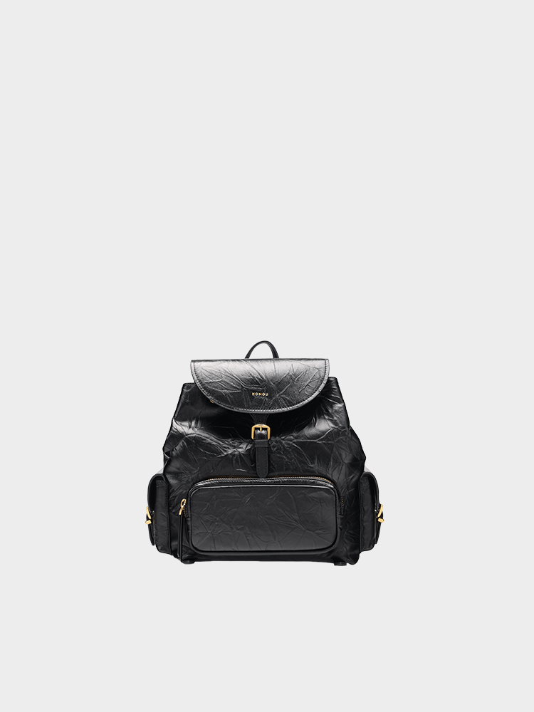 Textured Leather Backpack