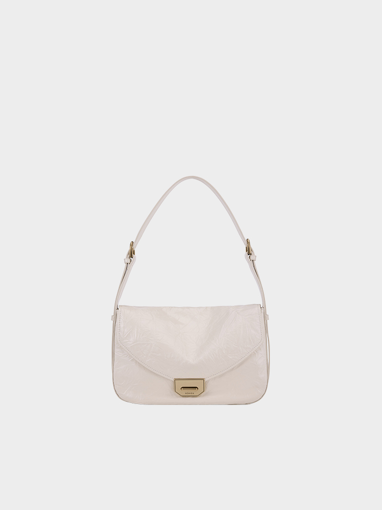 Retro Flap Cowhide Shoulder Handbag