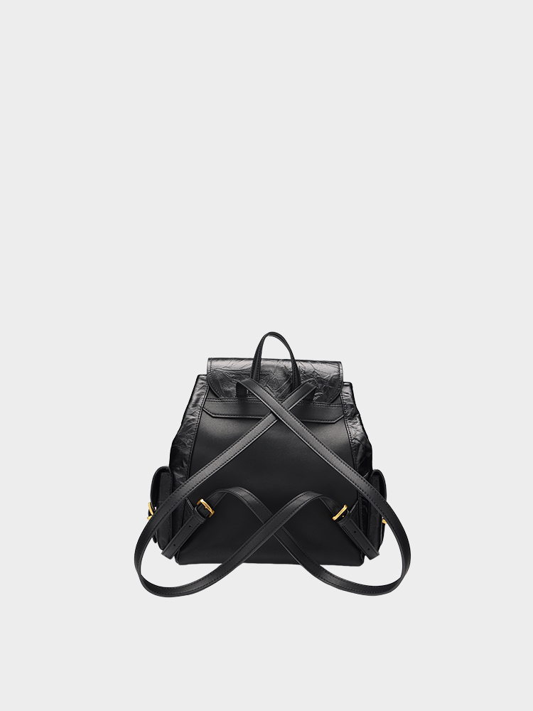 Textured Leather Backpack