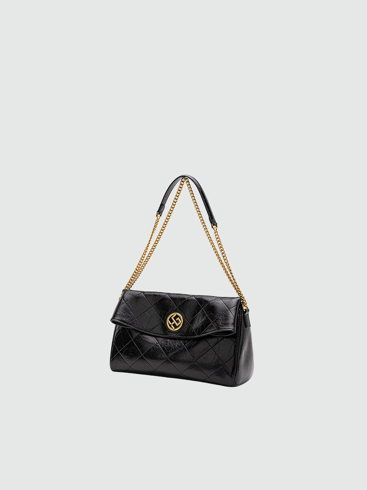 Quilted Flap Chain Crossbody Bag