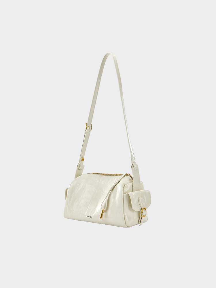 Waxy Leather Pillow Crossbody Bag