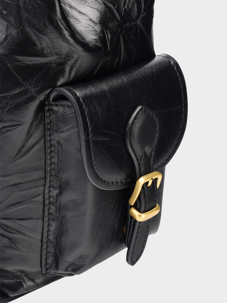 Textured Leather Backpack