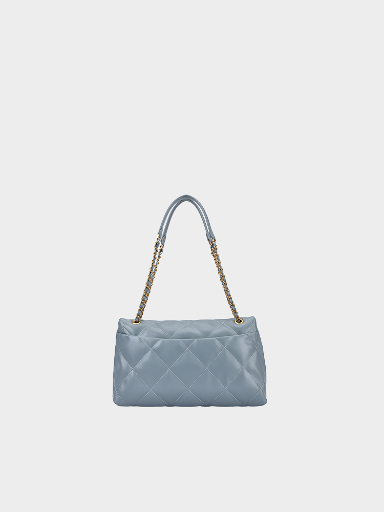 Quilted Chain Strap Flap Shoulder Bag