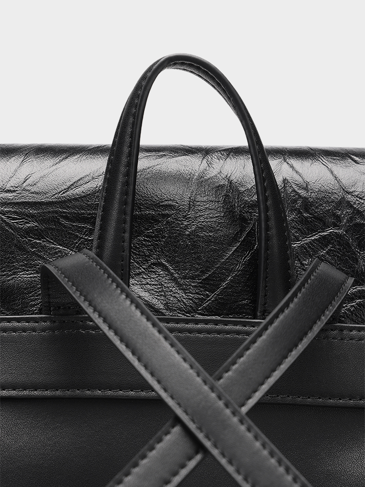 Textured Leather Backpack
