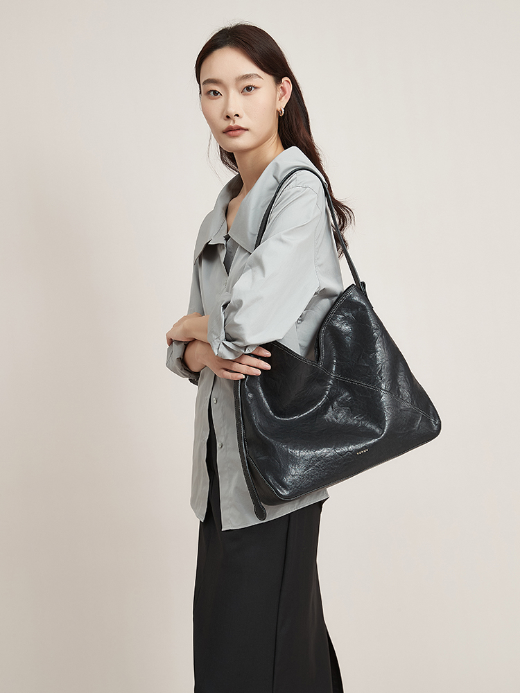 Slant Stitch Casual Shoulder Bag