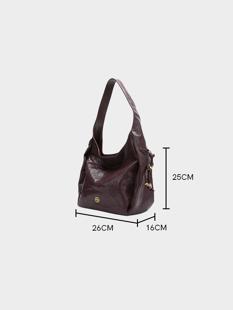 Vegetable-Tanned Hobo Bag