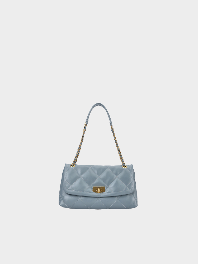 Quilted Chain Strap Flap Shoulder Bag