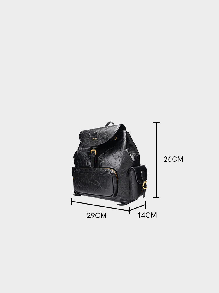 Textured Leather Backpack