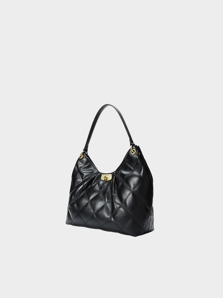 Vintage Metal Lock Casual Hobo Purse