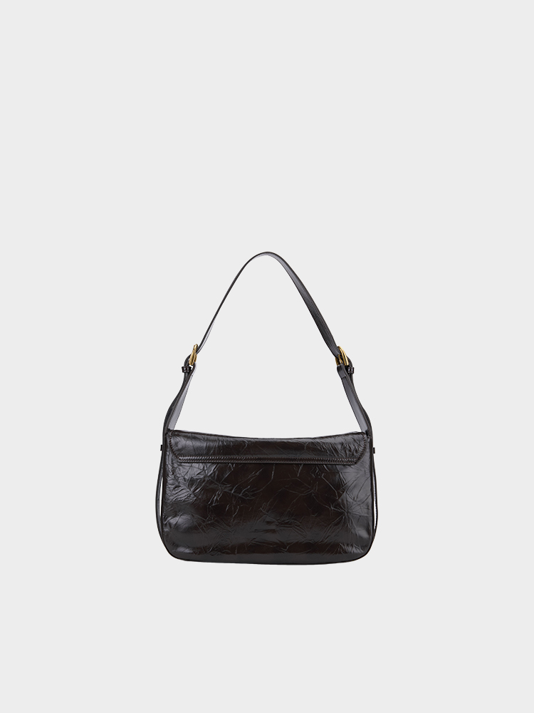 Retro Flap Cowhide Shoulder Handbag