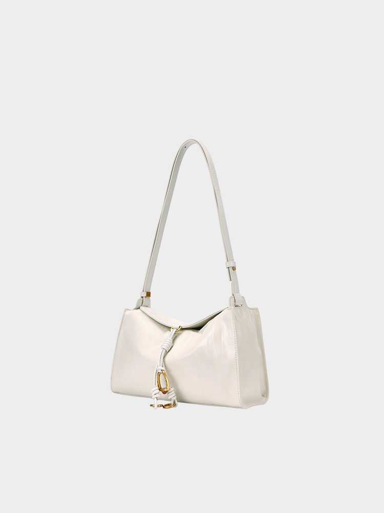 Vintage Buckle Decor Shoulder Hobo