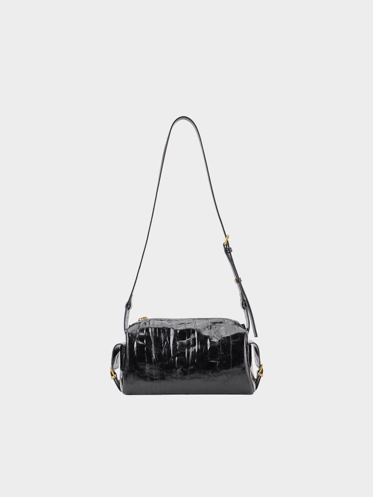 Waxy Leather Pillow Crossbody Bag