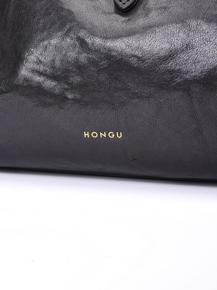 Retro Flap Waxy Leather Shoulder Bag