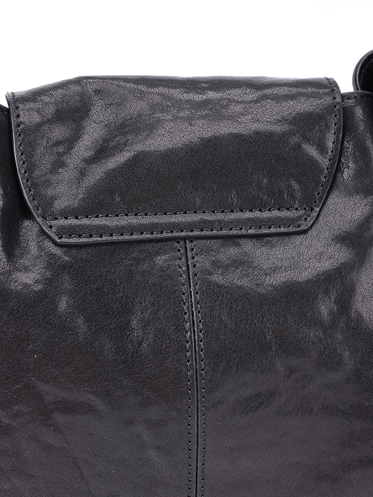 Retro Flap Waxy Leather Shoulder Bag