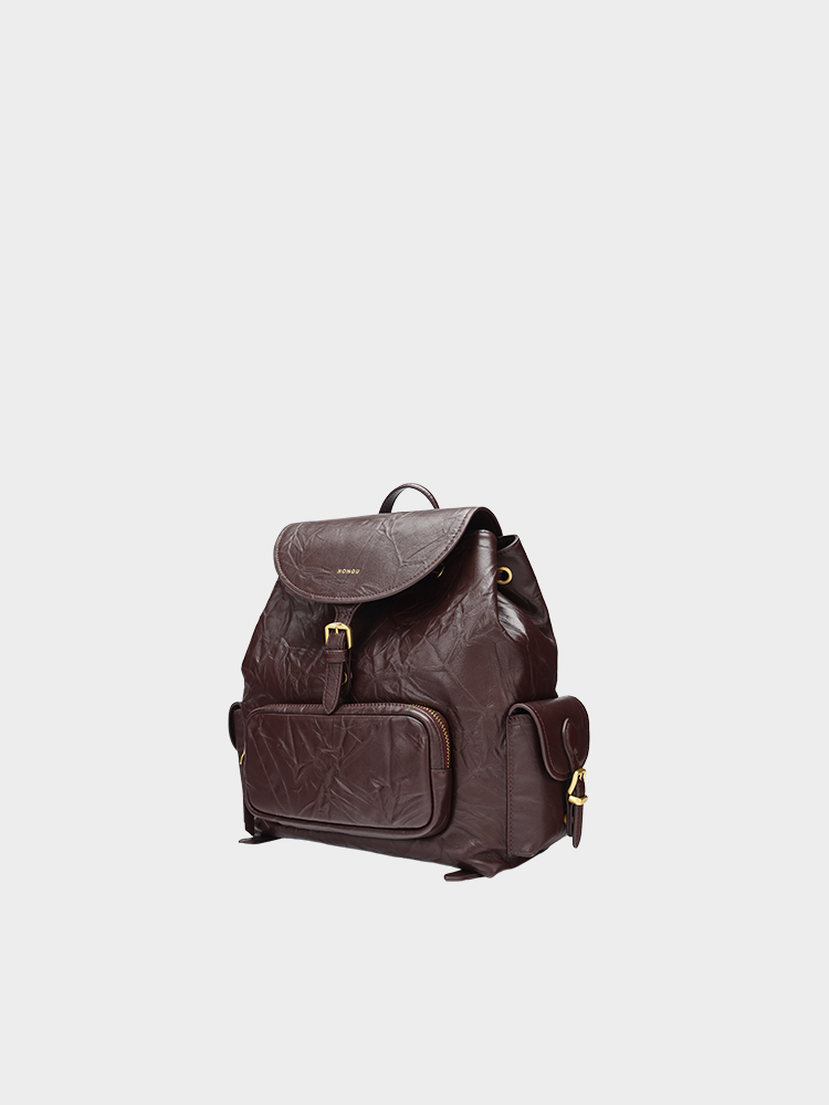 Textured Leather Backpack