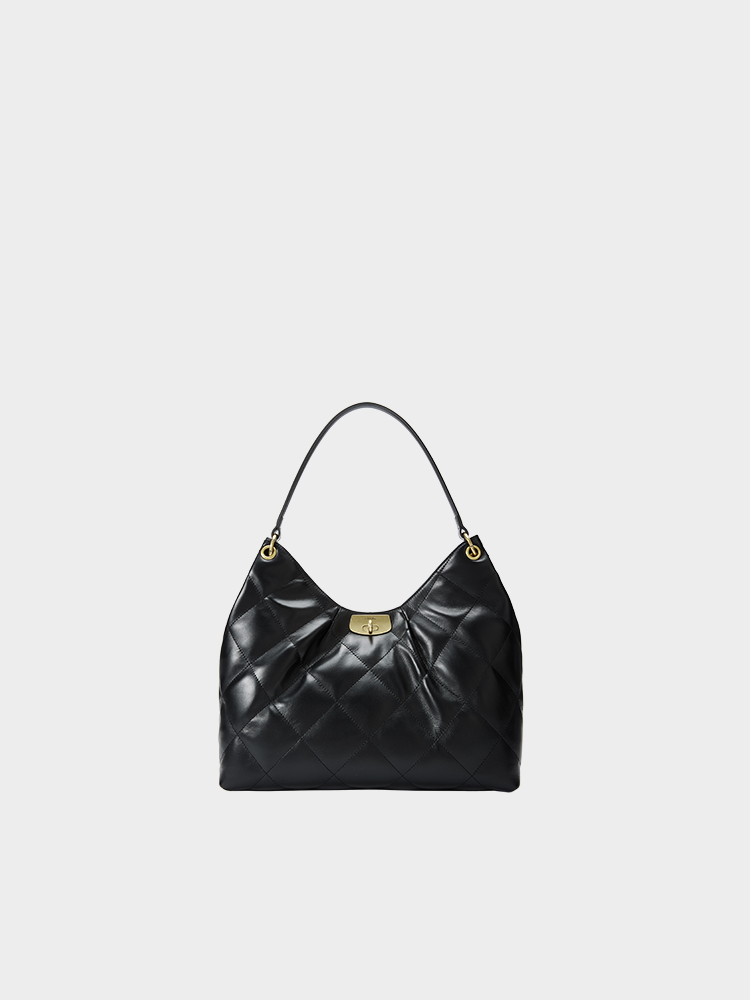 Vintage Metal Lock Casual Hobo Purse