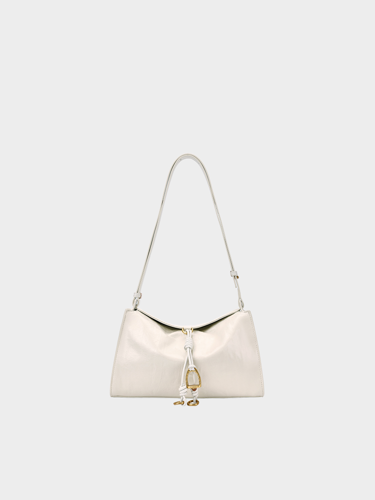 Vintage Buckle Decor Shoulder Hobo