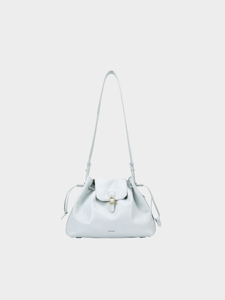 Retro Flap Waxy Leather Shoulder Bag