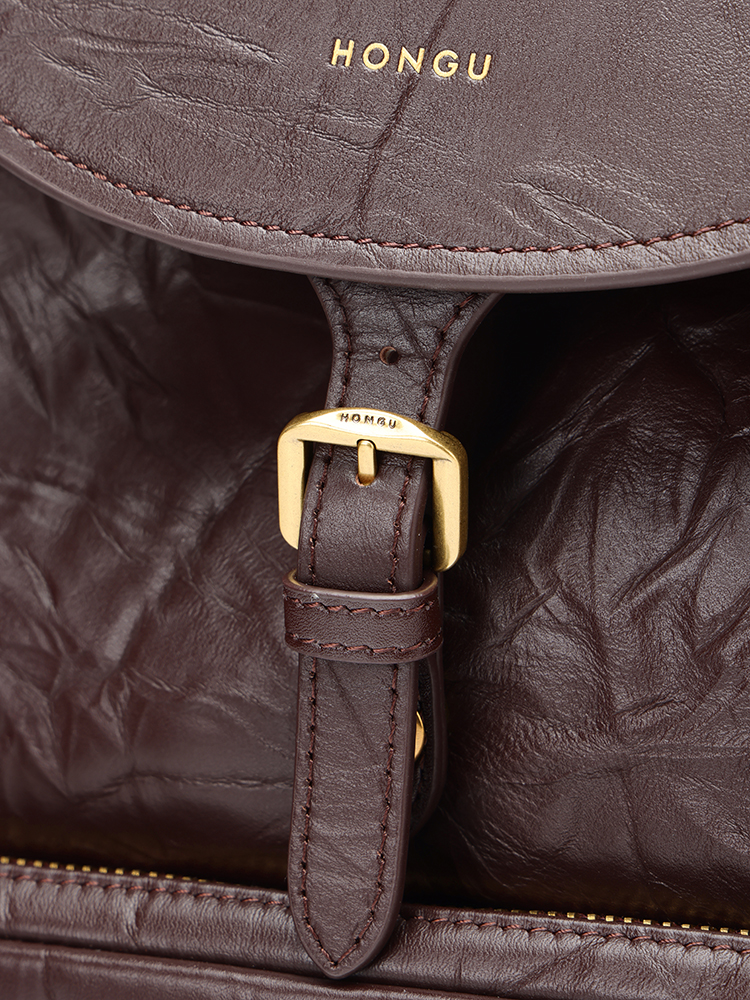 Textured Leather Backpack