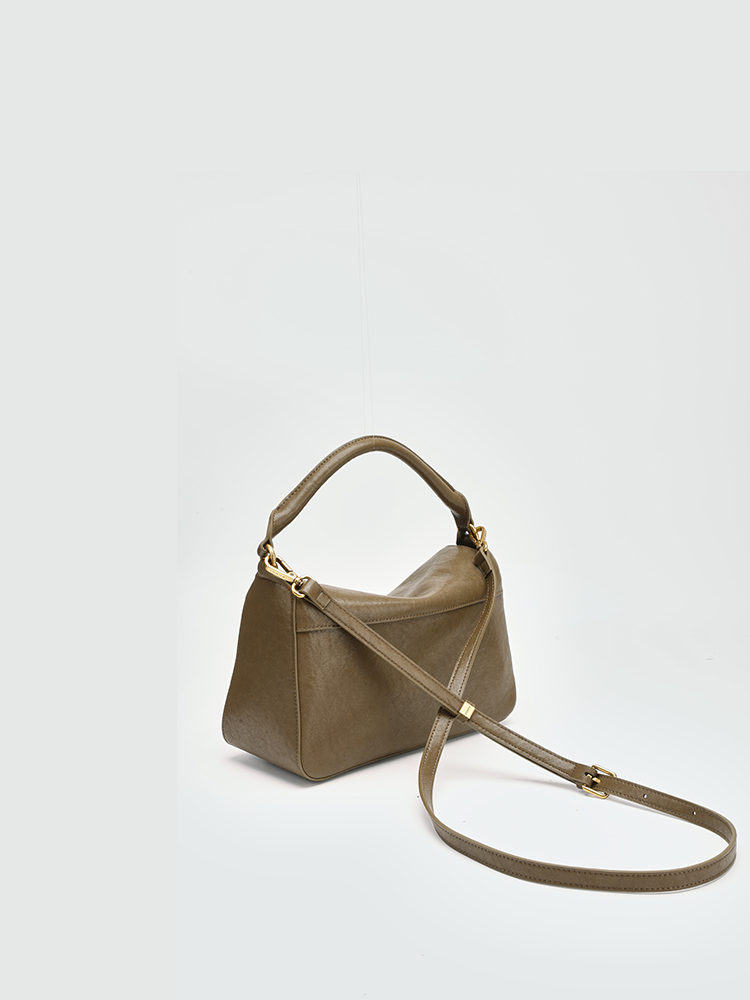 Asymmetric Flap Top Handle Bag