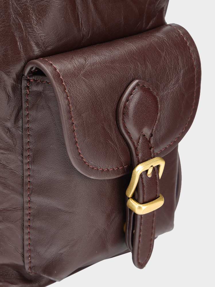 Textured Leather Backpack