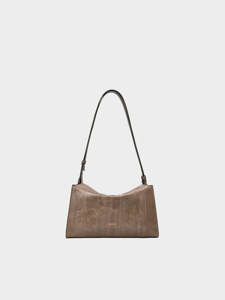 Vintage Buckle Decor Shoulder Hobo