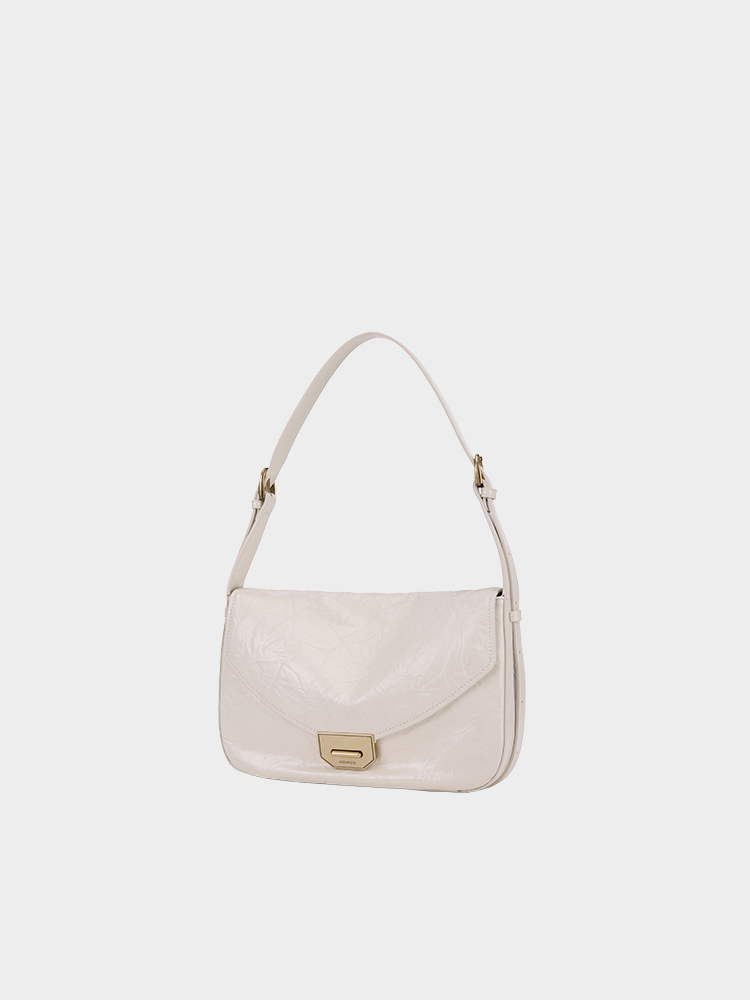 Retro Flap Cowhide Shoulder Handbag