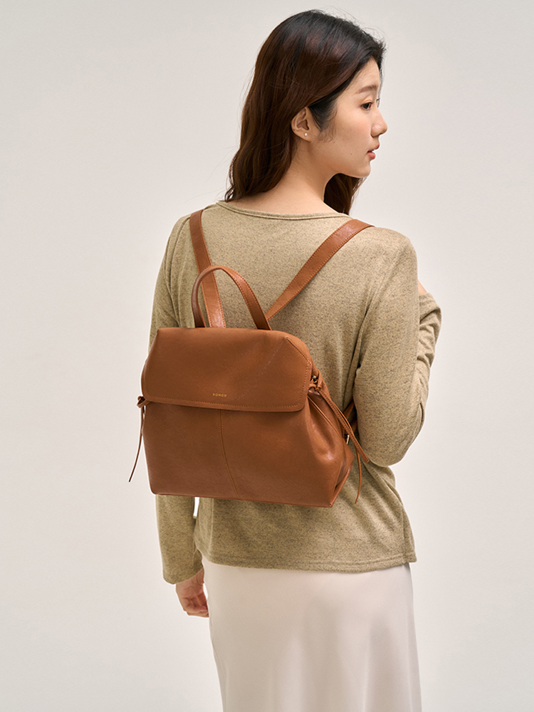 Leather backpack