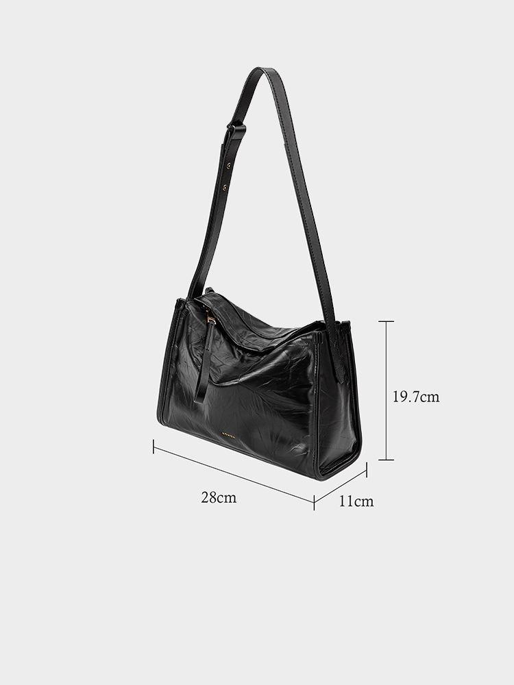 Pleated Boston bag