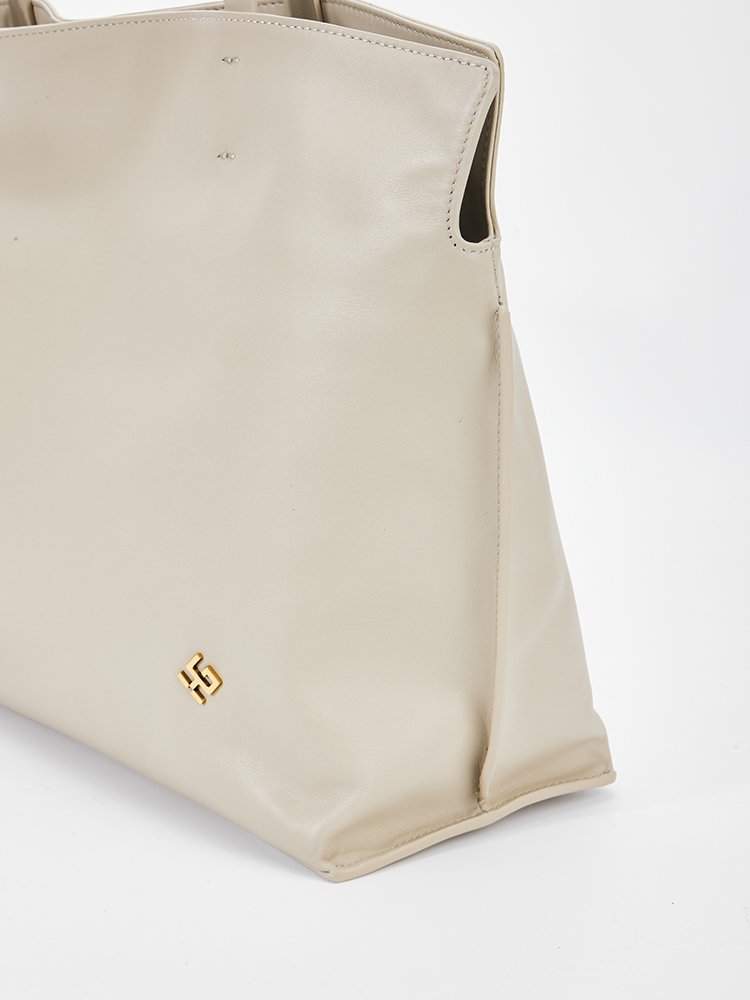 Braided Tassel Large Leather Tote