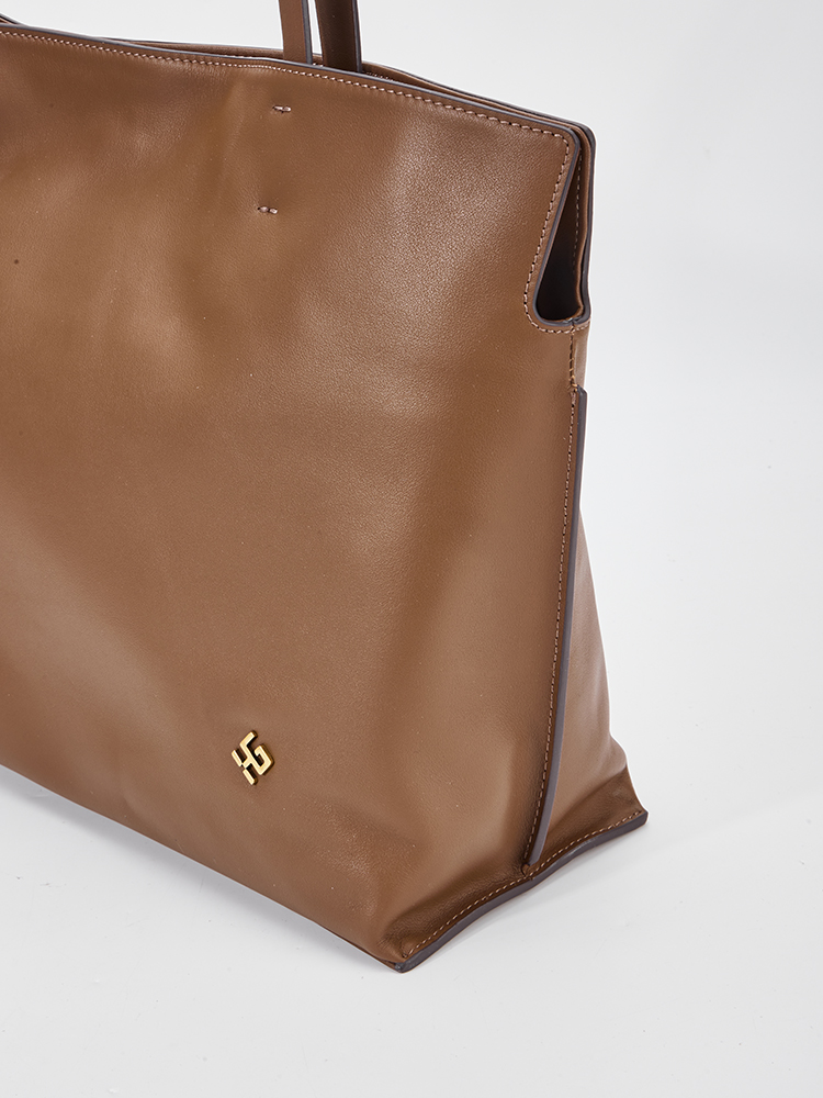 Braided Tassel Large Leather Tote