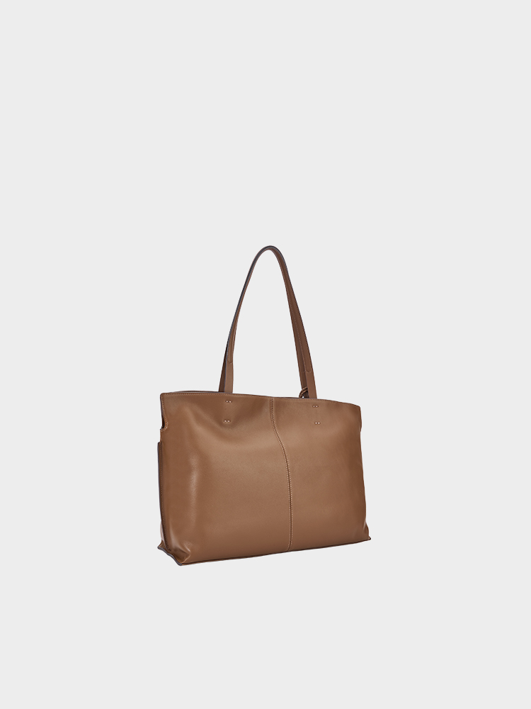 Braided Tassel Large Leather Tote