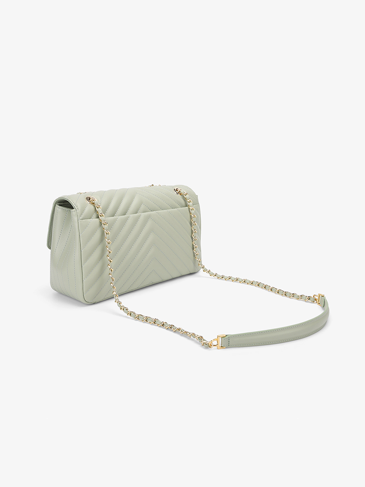 Gem Lock Flap Chain Handbag