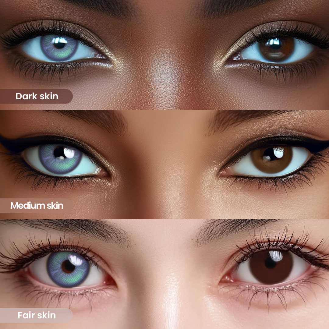 TolyTolly Rainbow Aurora Grey Contact Lenses – 1 Year