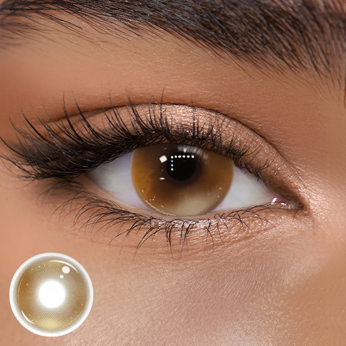 TolyTolly Frosty Brown – Natural Brown Contact Lenses, image size:1200x1200